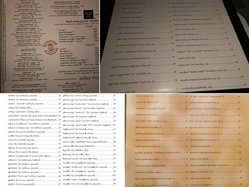 Steak 48 Menu