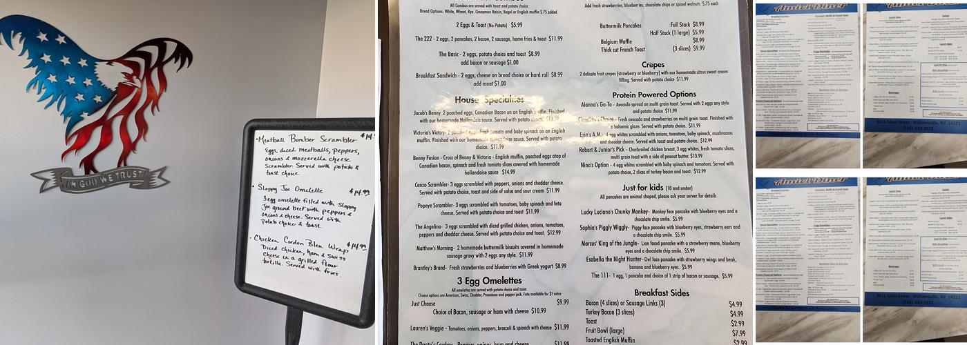 Amici Diner Menu