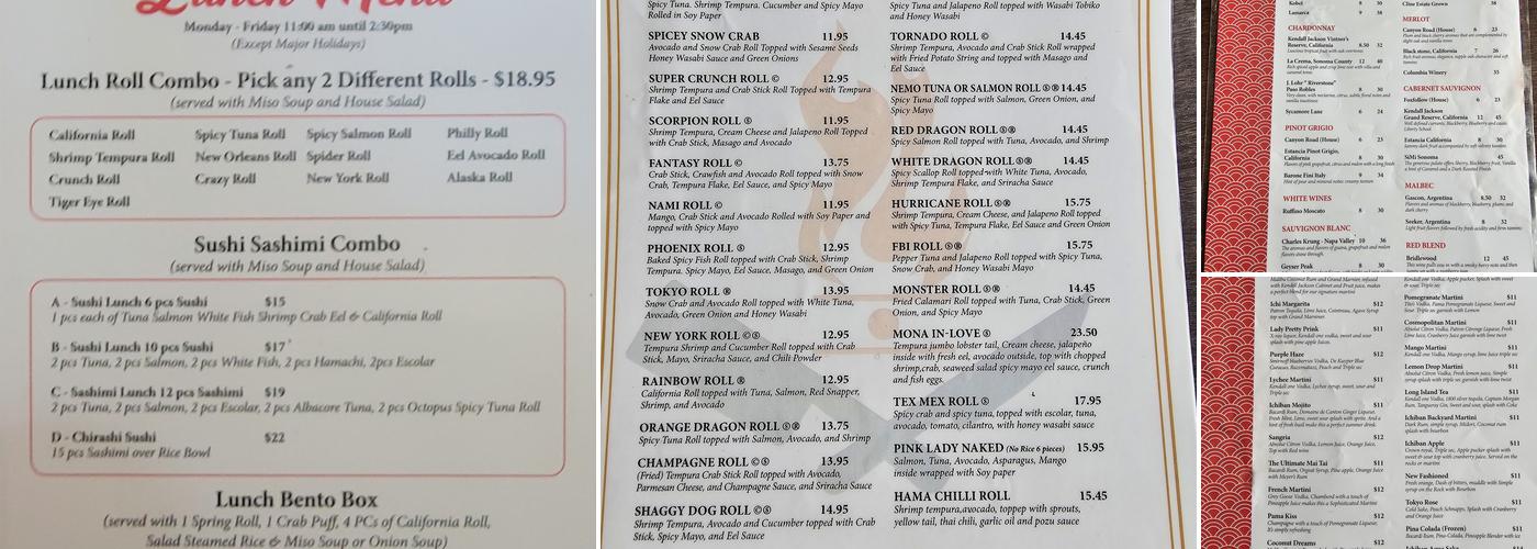Ichiban Menu