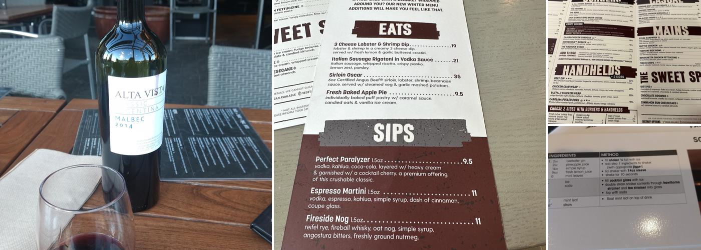 Original Joe's Menu
