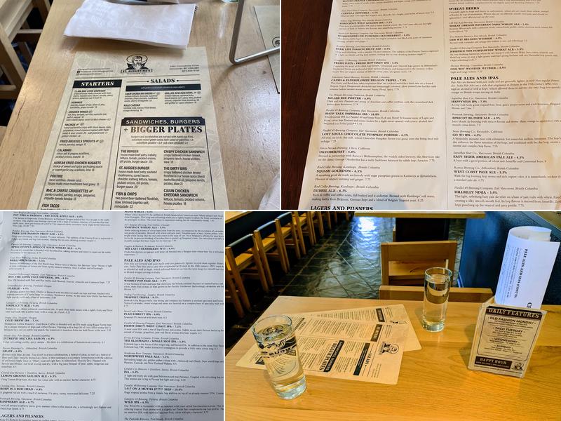 St. Augustine's Menu