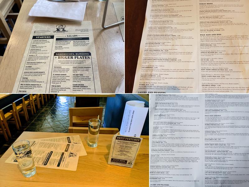 St. Augustine's Menu