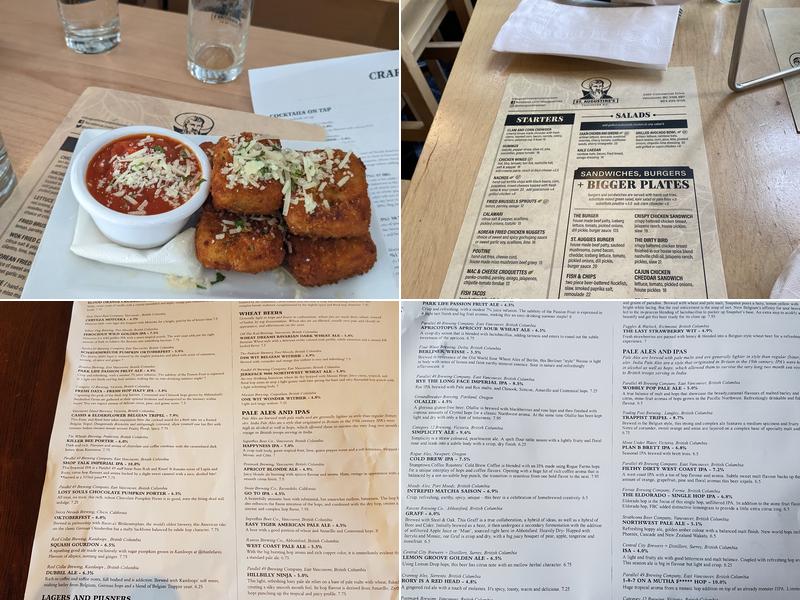 St. Augustine's Menu