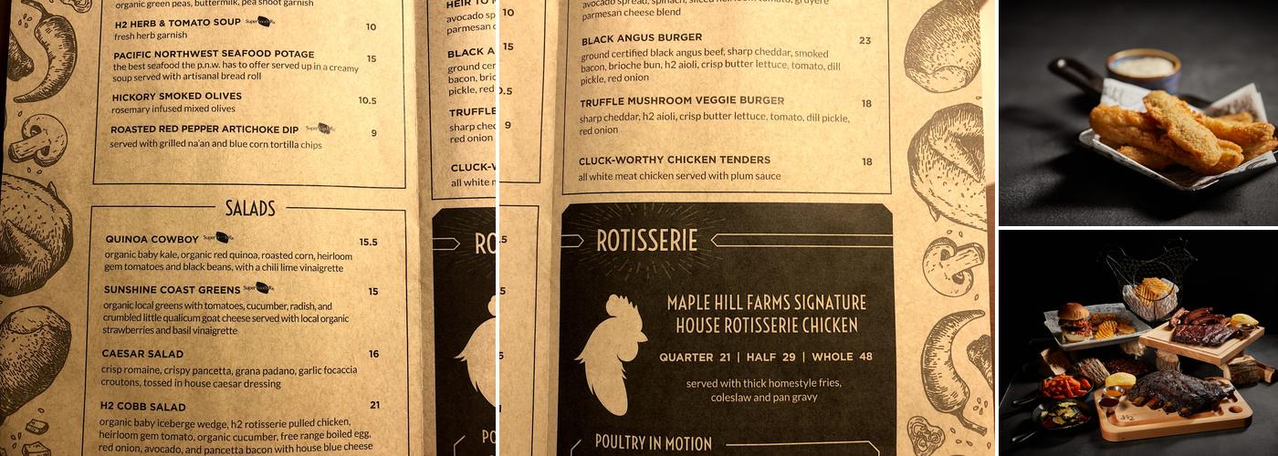 H2 Kitchen + Bar Menu