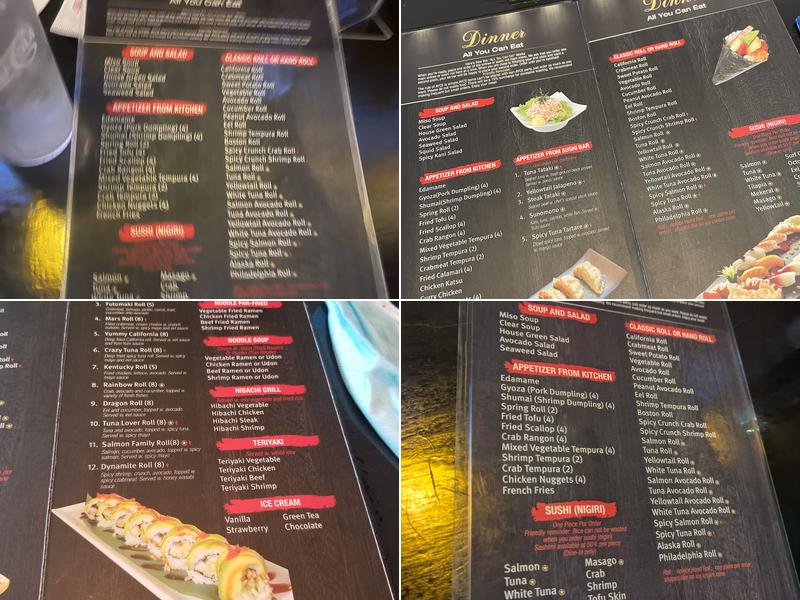 Ooka Sushi Menu
