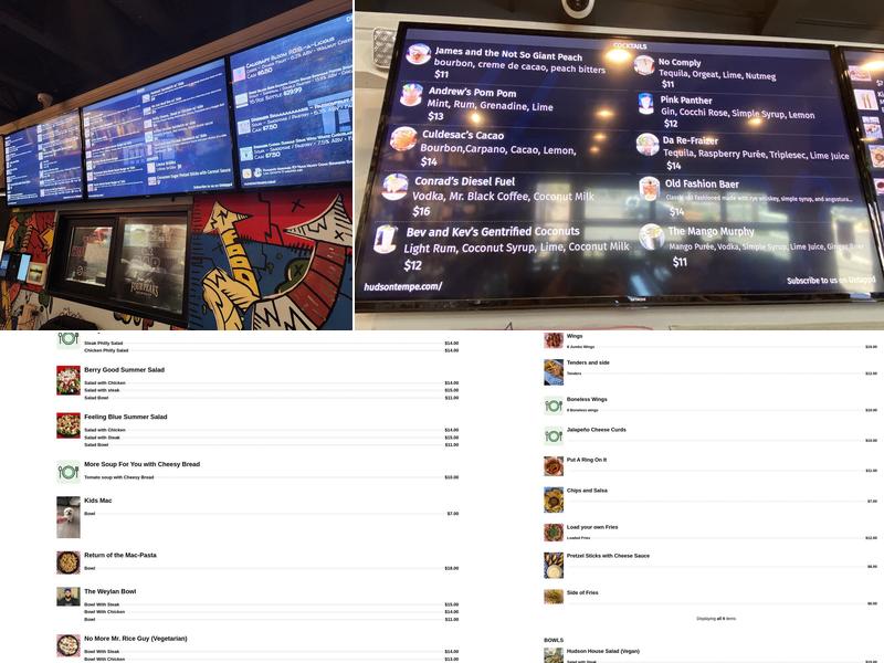 The Hudson Eatery & Bar Menu