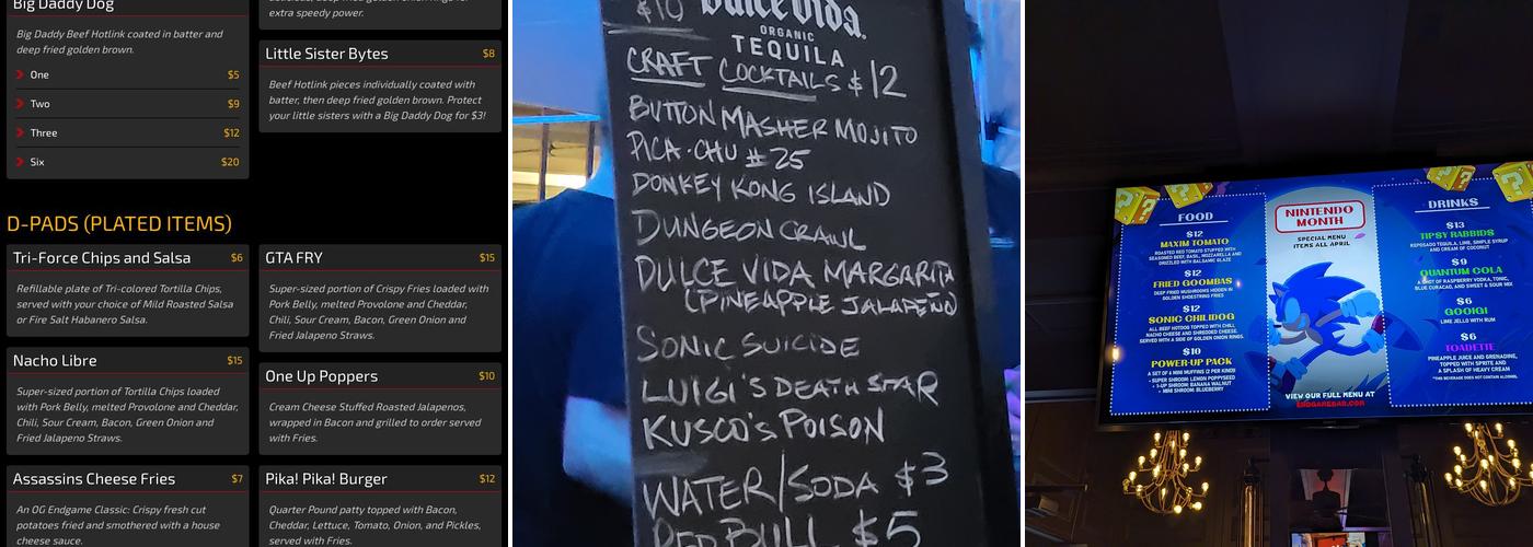 Endgame Bar Menu