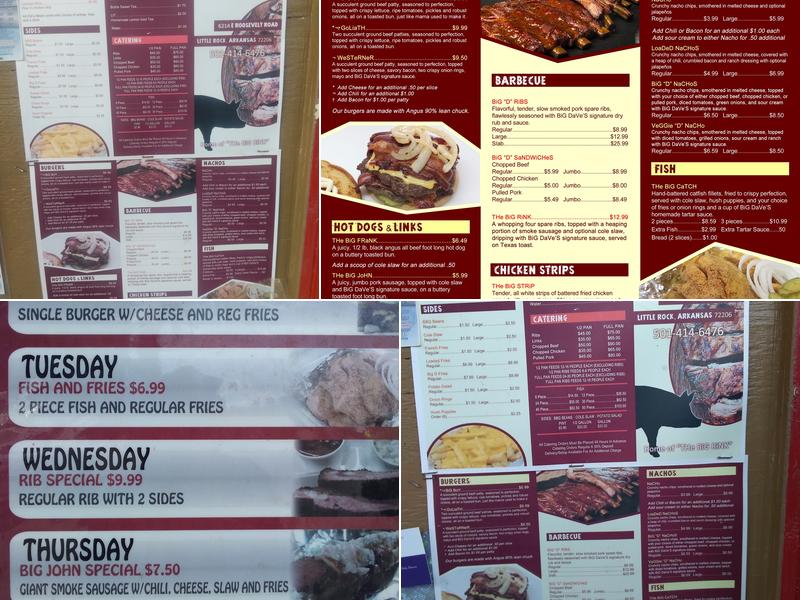 Pull Up At Big Dave's Menu