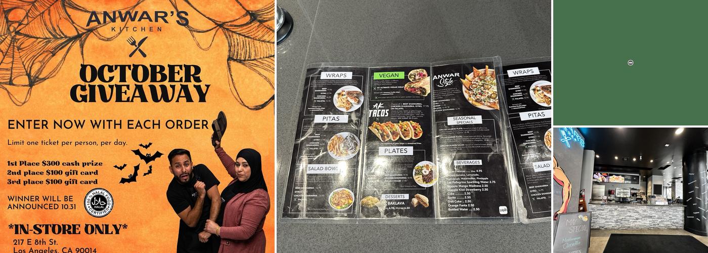 Anwar's Kitchen Menu