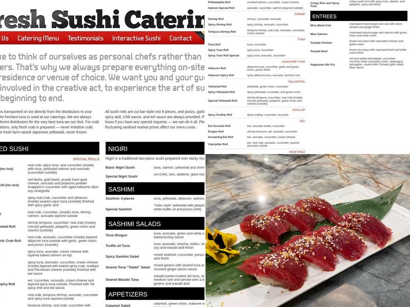 Sushi Florist | Fresh Sushi Catering Menu