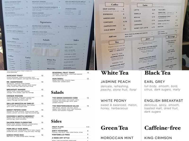 EGGSPRESSO Menu