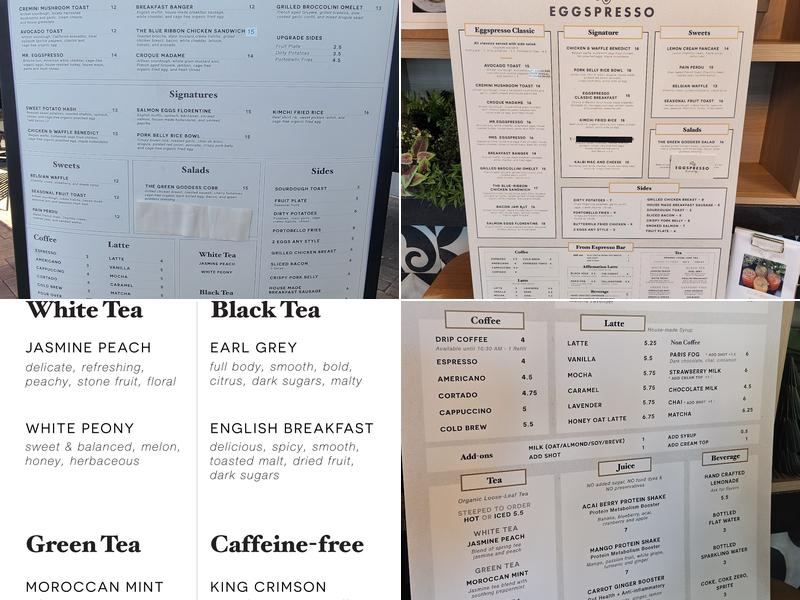 EGGSPRESSO Menu