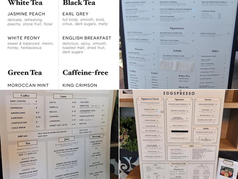 EGGSPRESSO Menu
