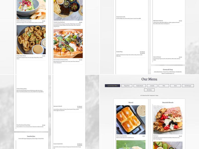 Monarch Ocean Pub Menu