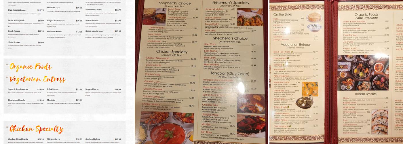 Monsoon Indian Cuisine Menu