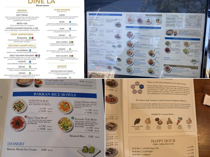RAKKAN Ramen - Long Beach Menu