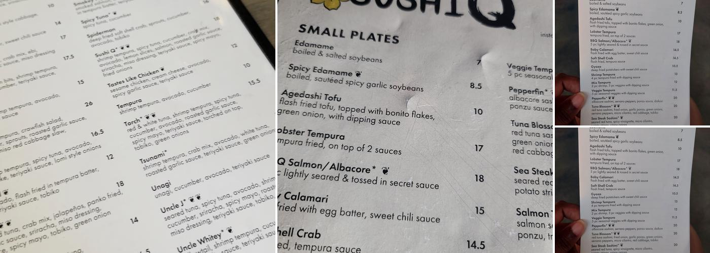 Sushi Q Menu