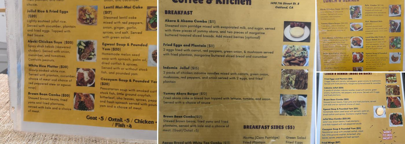 Kojokojo Fusion Menu