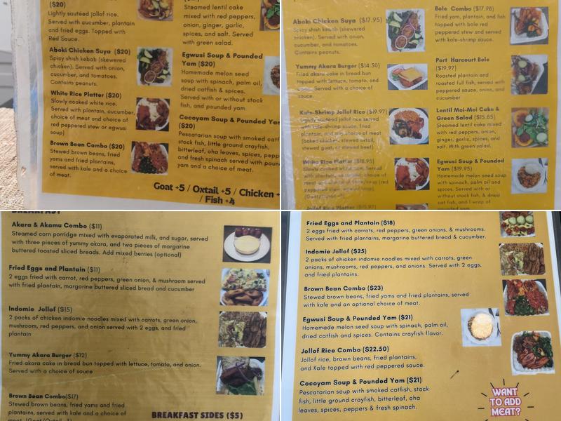 Kojokojo Fusion Menu