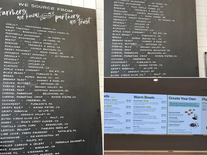 sweetgreen Menu