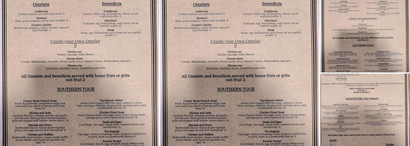 Grit Scratch Kitchen Menu