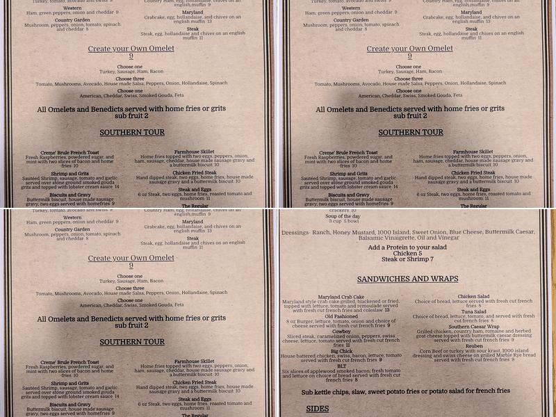 Grit Scratch Kitchen Menu