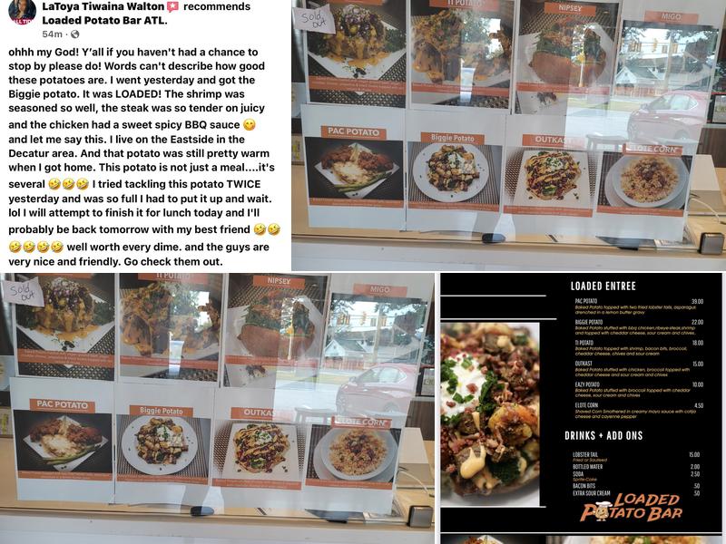 Loaded Potato Bar ATL Menu