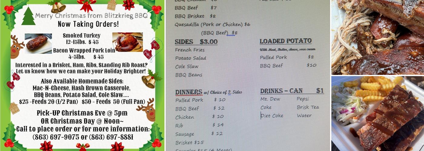 Blitzkrieg BBQ & Grill Menu