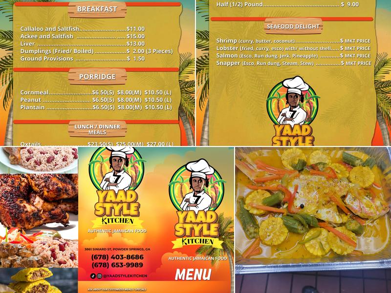 Yaad Style Kitchen Menu