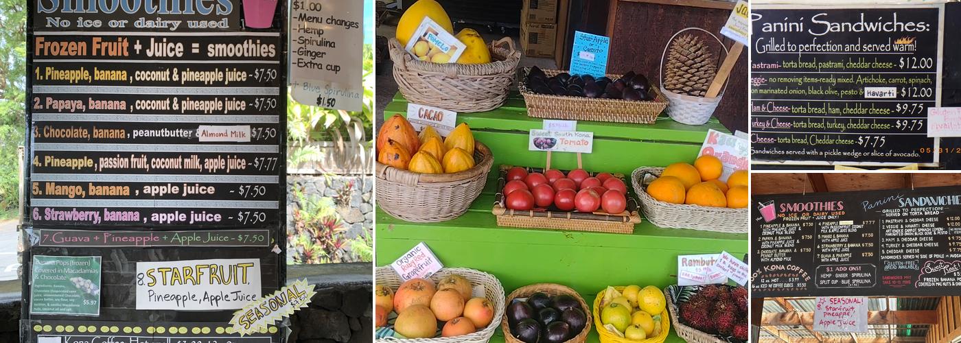 The South Kona Fruit Stand Menu