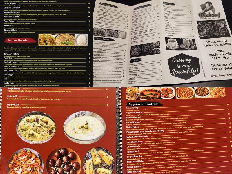 Maharaj Indian Grill Menu
