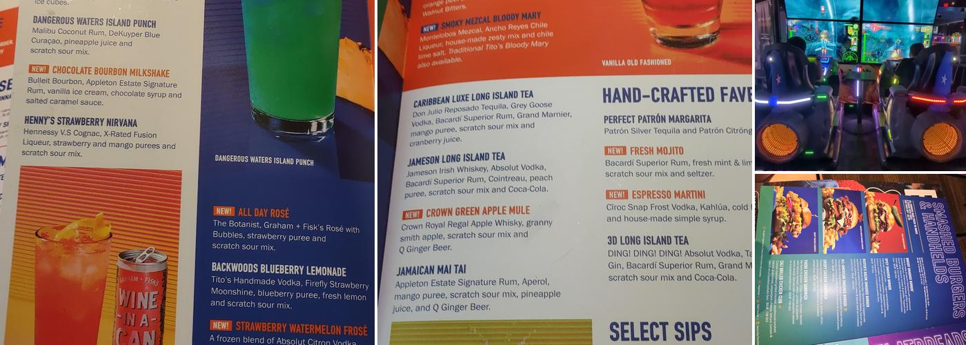 Dave & Buster's Menu