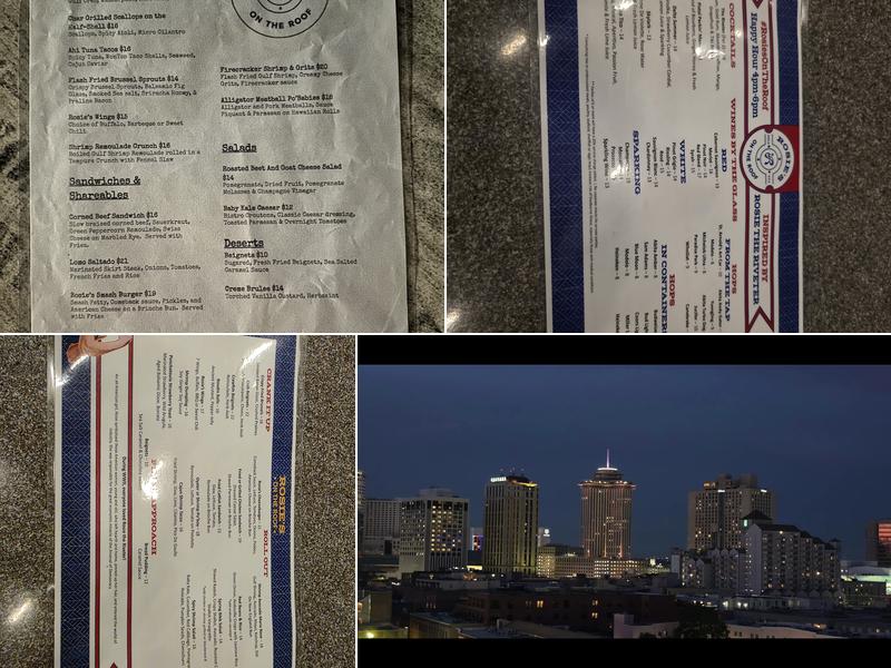 Rosie’s On The Roof Menu