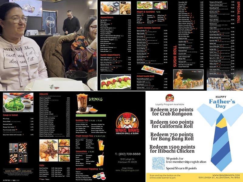 Bang Bang Hibachi Grill & Sushi Menu