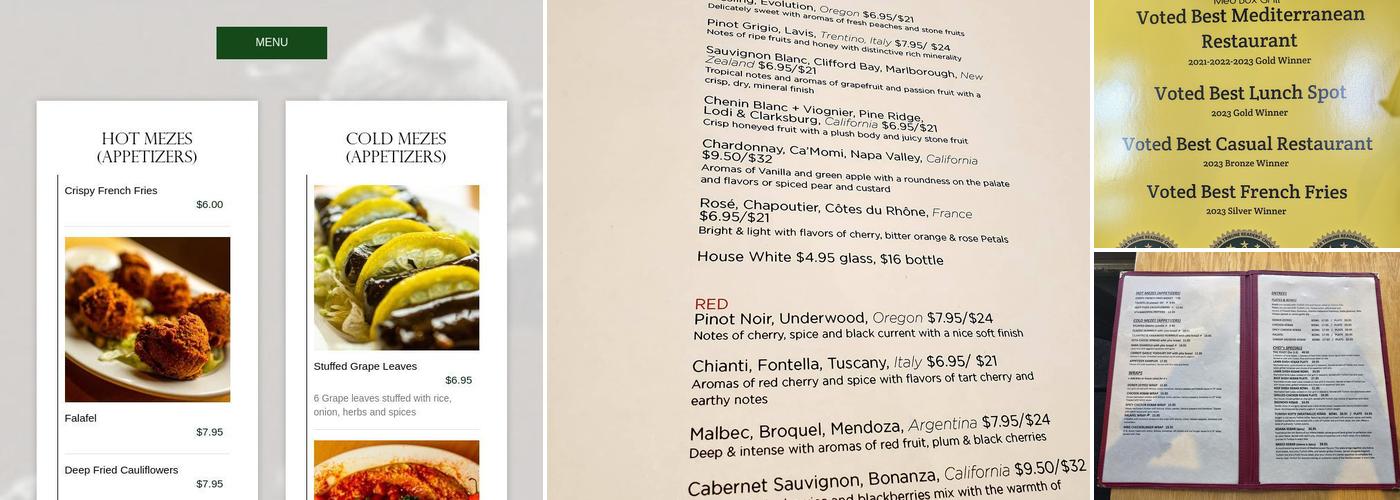 Med Box Grill Menu