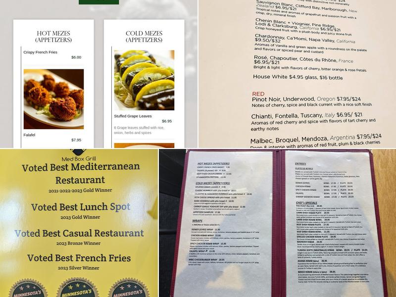 Med Box Grill Menu
