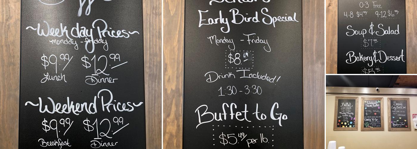 Murray’s Buffet & Grill Menu