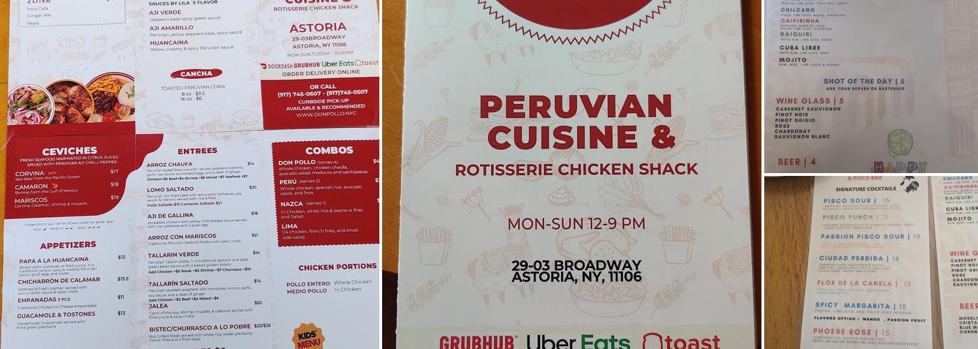 Don Pollo Astoria Menu