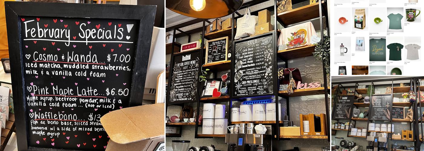 Rey Sol Coffee Menu
