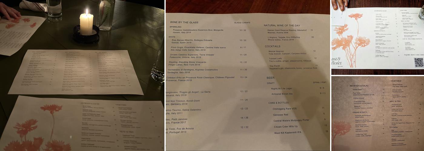 feast & floret Menu