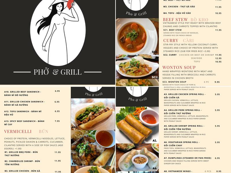 Ms. Saigon Pho and Grill Menu