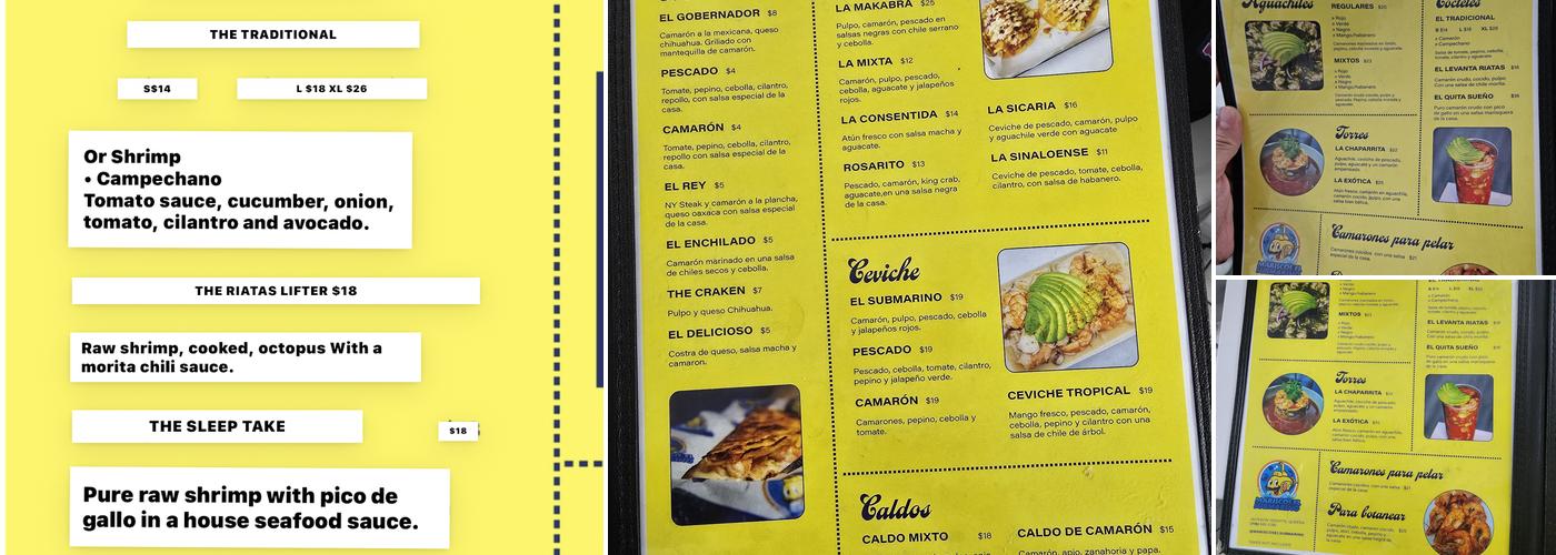 Mariscos El Submarino Menu