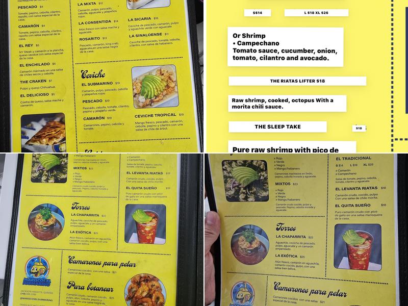 Mariscos El Submarino Menu