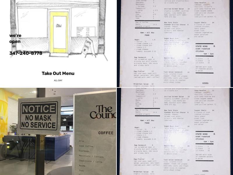 The Council Cafe Menu