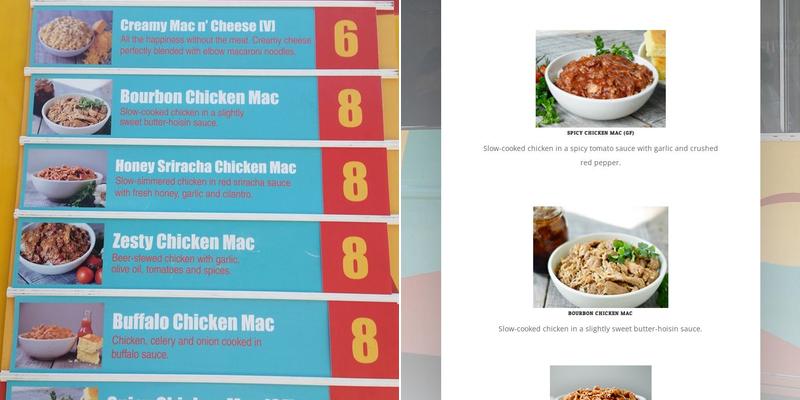 Chicken Mac Truck Menu