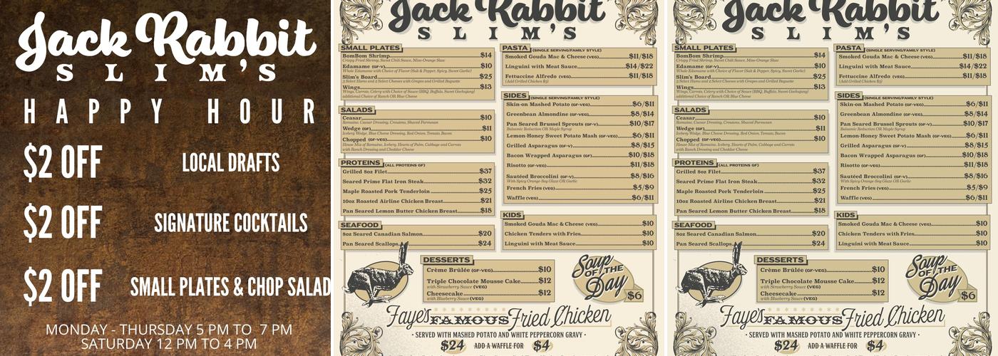 Jack Rabbit Slim's Menu