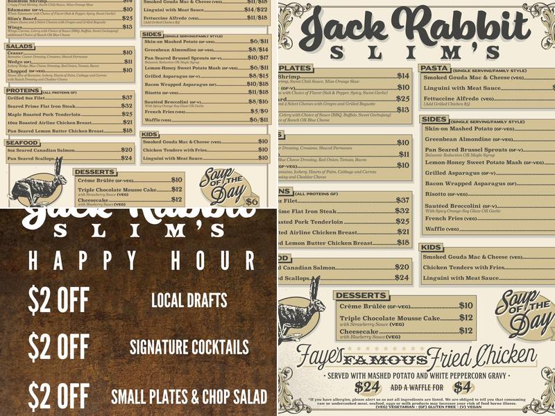 Jack Rabbit Slim's Menu