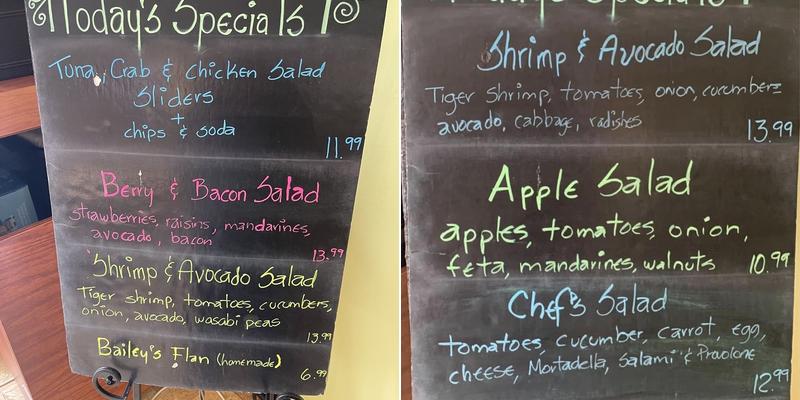 Rubi's Salad Haus Menu