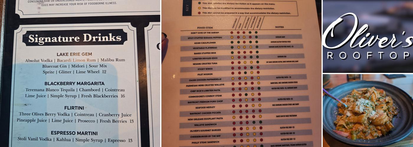 Oliver's Rooftop Menu
