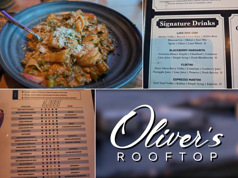 Oliver's Rooftop Menu